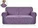CHUN YI Chunyi 1-Piece Soft and Stretchy Polyester Spandex Fabric Sofa Slipcover(Sofa, Purple Yam)