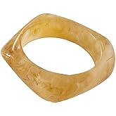 Yecomsy Acrylic Chunky Bangle Bracelets Colorful Resin Wristbands Bracelet Vintage Geometric Bracelet