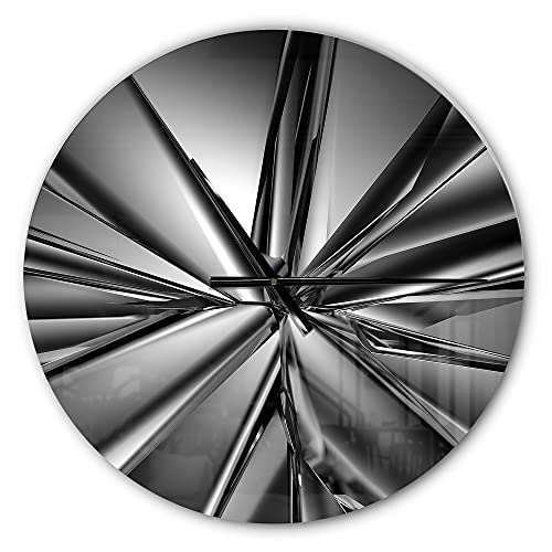 DesignQ 'Futuristic Crystal ' Modern Wall Clock for Home Bedroom Bathroom Offic…