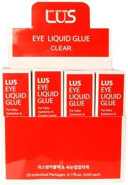 Lus Eye Liquid Glue Clear with Display 0.17oz/5ml X 20 Pcs
