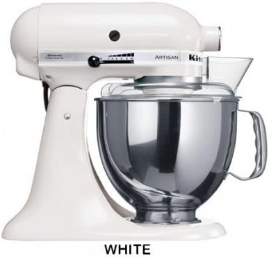 220 Volt Overseas KitchenAid 5 Qt. 4.7 Liters Artisan Mixer KSM150 Stand Mixer (White)