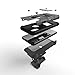 ZIZO Bolt Series for iPhone X Case Military Grade Drop Tested with Screen Protector, Kickstand and Holster iPhone Xs Metal Gray