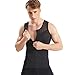 Hanerdun- Mens Slimming Body Shaper Shirt With Zipper Abs Abdomen Slim,Black,Small