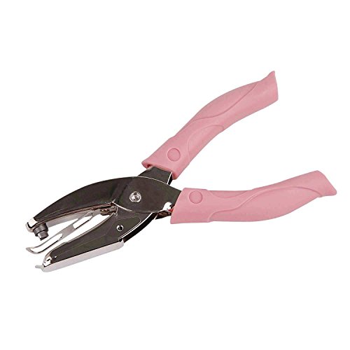 1 Hole Metal Puncher Heart Shape Punch 8 Sheet Capacity Hand Punch with Soft Rubber Handle for Paper Crafts Stationery Cardstock Greeting Card Scrapbook DIY