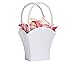 Lillian Rose White Elegant Wedding Flower Girl Basket