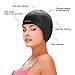 Msicyness Swim Cap Cover Ears for Long Hair 100% Silicone Swimming Hat Unisex Adult Kids Swimming Pool Caps Reduce Water Intake Makes Your Hair Clean