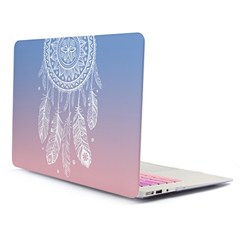 Batianda Dream Catcher Fashion Color Crystal Hard Sleeve Laptop Cover Case for Apple MacBook Air 13 inch Not 2018 Version [Models: A1369 and A1466] with Gradient Keyboard Cover - Gradient Pink - Thumbnail 2