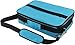 GIANT 124 Essential Oils Train Case for 5ml, 10ml and 15ml bottles – Shoulder Style Soft Case with Tall Plush Black Felt Inlay EVA Insert, Premium Metal Connectors and Double Zippers (Caribbean Blue)