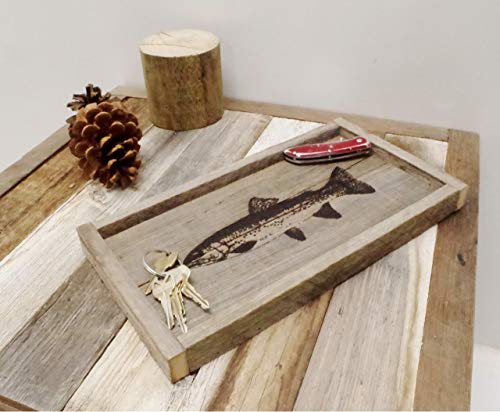 Men's Valet Tray, Gift for Him, Mens Dresser/Nightstand organizer, Rustic Wood Keys and Wallet holder, Fathers Day-Husband Birthday gift.