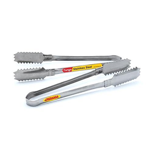 2 Pcs. Seafood Tongs Stainless Steel Kitchen Tool Size 8 Inch