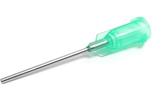 SANANTS 𝟭𝟴 𝗚𝗮𝘂𝗴𝗲 𝟭 𝗜𝗻𝗰𝗵 Blunt Tip Dispensing Needle with Luer Lock,Precision Applicator(Green,50 Pcs)