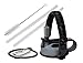 WaterFit Straw Lid Paracord Handle - Cap Holder Strap for Flask Wide Mouth - Accessories for Sport Hydro Water Bottles 18 oz 32 oz 40 oz 64 oz - 2 Straws and Straw Brushes (Gray/Black cover+Paracord)