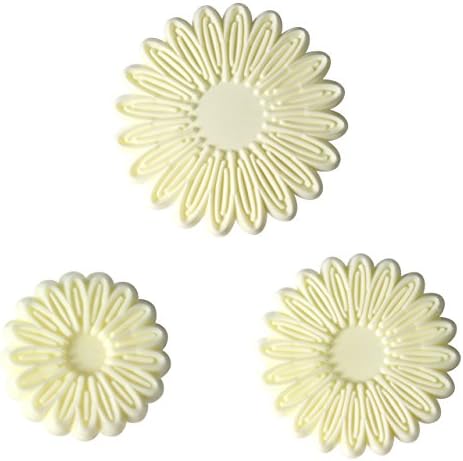 JEM Multi Petal Daisy Gerbera Fondant Cutters for Cake Decorating, Small Size, Set of 3