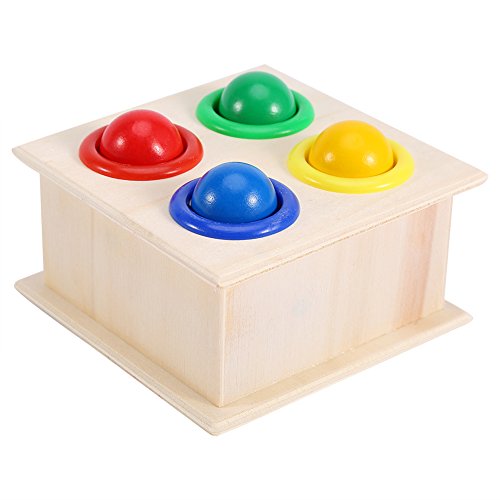 image for Zerone Punch and Drop, Kids Hammering Game Wooden Ball Hammer Box Todd