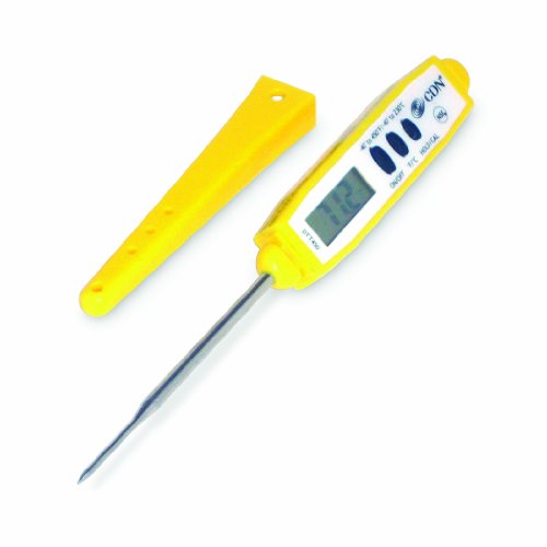 CDN DTT450 ProAccurate Thin Tip Thermometer, -40 F Degree to +450 Degree F/-40 Degree F to +230 Degree C, 1.5 mm Thin Tip, 2.75" Stem, Yellow