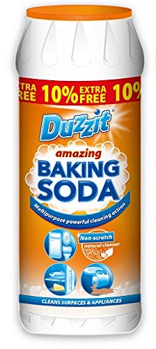 Duzzit Baking Soda **550g**, Non Scratch Multipurpose Powerful Cleaning Action. Eliminates Stains Such As Coffee, Orange, Grease And Wine. Comes with 10% Extra Free