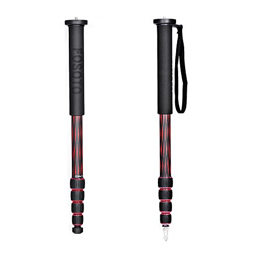 Fosoto Portable Travel Walking Stick Carbon Fiber Camera Monopod