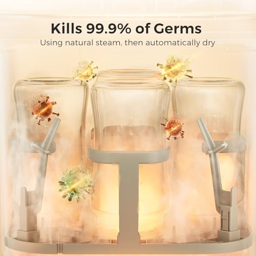 Momcozy KleanPal Pro All-in-One Bottle Washer, Sterilizer & Dryer - Matte | New Matte White Design, 26 Powerful Spray Jets, 9 Cleaning Modes, 72 Hours Storage, built for new parents' everyday feeding