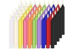 HELLY Unscented 4" Mini Chime Ritual Spell Taper Candle - Set of 100