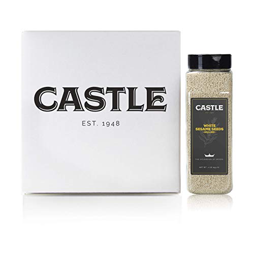 Castle Foods | WHITE SESAME SEEDS HULLED, 16 oz Premium Restaurant Quality