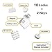SKYLA HOMES Magnetic Cabinet Locks Baby Proofing Child Safety - The Safest Quickest and Easiest Multi-Purpose 3M Adhesive Child Proof Latches, No Screws or Tools Needed (10 Pack)
