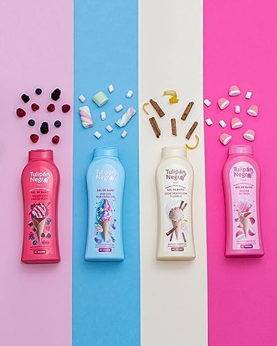 Tulipán Negro - Gel de Baño Unicorn Marshmallow, Nutritivo e Hidratante, Gel de Ducha con Fragancia Dulce y Esponjosa, 650 ml