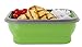Smart Planet EC-34 Small Eco Silicone Collapsible Meal Kit Lunch Box, Green