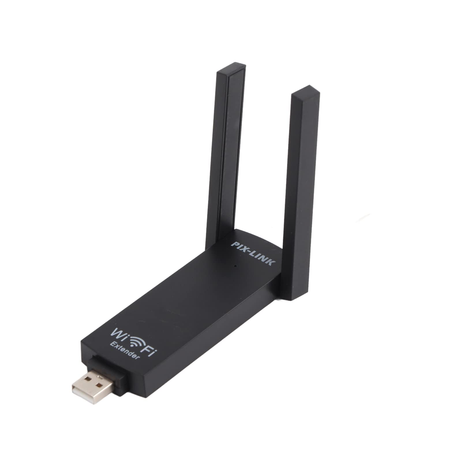 Portable 300Mbps Long Range USB WiFi Adapter, Dual Band Wireless Signal Range Extender for Desktop Laptop PC, Network Receiver with 2x 5dBi WiFi Antennas