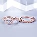 Lover Couple 2018 Fashion Crystal Round Rings Design Rhinestones Engagement Wedding Cocktail Rings Band For Women Girls Clearance (7, Rose Gold)