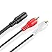 TNP 3.5mm to RCA Stereo Audio Cable Adapter (1.5FT) - 3.5mm Female to Stereo RCA Male Bi-Directional AUX Auxiliary Male Headphone Jack Plug Y Splitter to Left / Right 2RCA Male Connector Wire Cord