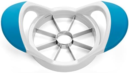 Easy Grip Apple Cutter & Corer From Boom Pie Kitchenware Removes Core Easily, No Mess! Cuts 8 Slices. Stainless Steel Blades, Rust Proof, Stain Resistant. Small Size, Easy Storage, Lightweight. Blue