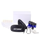 doTERRA Essential Oil Key Chain Kit - With 8 5/8 Dram (2 ml) Vials, 1 Orifice Reducer Removal Tool, 8 Pipettes & 8 Blank Lid Stickers - Carry Your Favorite Essential Oils Everywhere! (Black)