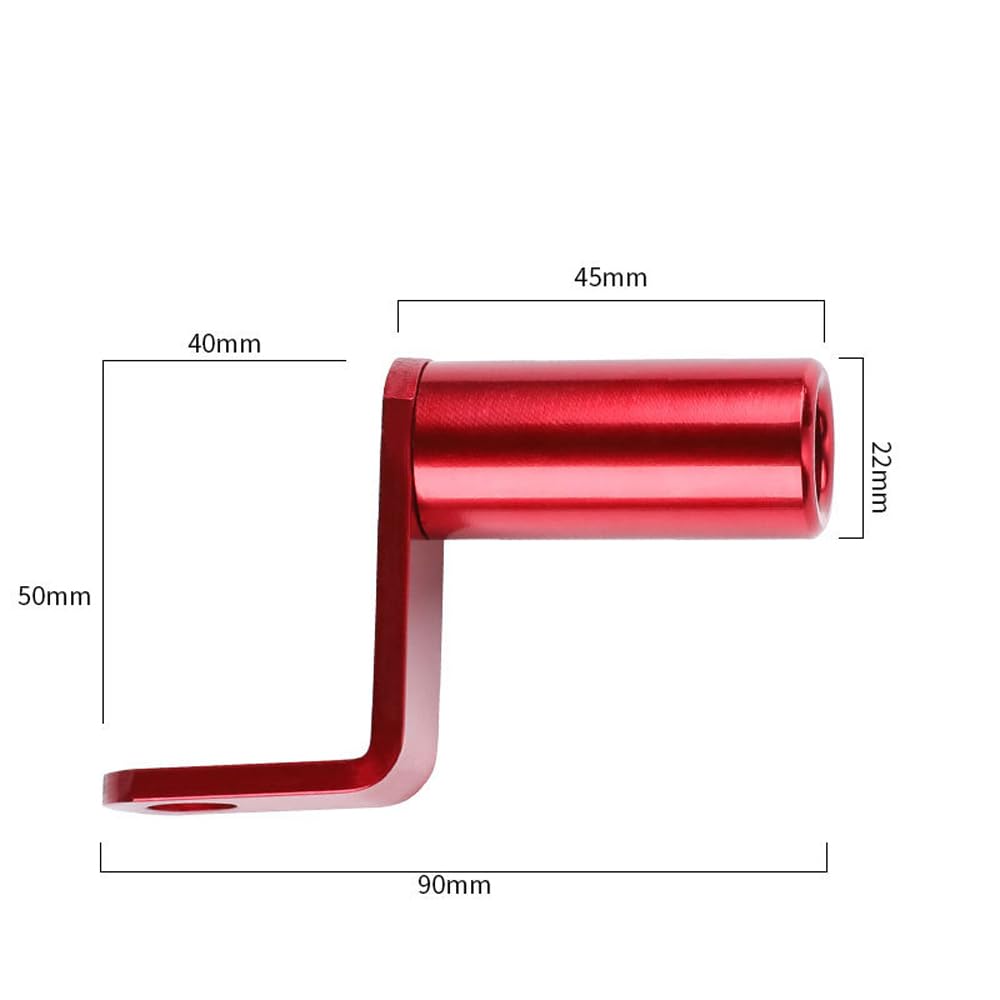 2 Pack Motorcycle Handlebar Extender Mirror Mount Extension Post Extension Bar for Motorcycle Phone Holder Rear View Mirrors USB Charger GPS Headlight Scooter ATV Dirt Bike Ebike Motorbike