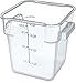 CFS 1072107 StorPlus Stackable Square Food Storage Container, 4 Quart Capacity, Clear (Pack of 6)