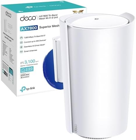 TP-Link Deco X95 AX7800 WiFi 6 Tri-Band Mesh Unit Add-on 2.5Gbps Ports