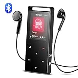 AGPTEK 8GB Bluetooth MP3 Player Touch Button with FM/Voice Recorder, Lossless Sound Metal Music Player with Independent Lock, 1.8 Inch TFT Screen, (Support up to 128GB),A01T,Gray