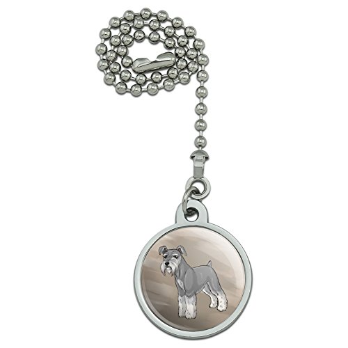 GRAPHICS & MORE Miniature Schnauzer Dog Ceiling Fan and Light Pull Chain