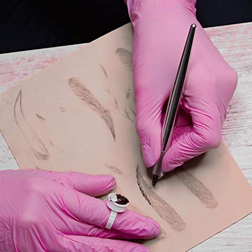 Blank Tattoo Skin Practice, 8x6 inch Double Sides Tattooing and Microblading Eyebrow Practice Skin Silicone Pads for Tattoo Supplies, Perfect for Beginners and Experienced Tattoo Artists (10 pcs)