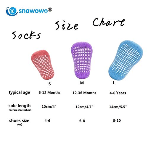 12 Pairs Baby Crew Socks Cotton Anti Skid Toddler Socks with Grips for Baby Girl Boy (12 Pack-Boys, M) - Thumbnail 6