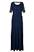 Nemidor Women's Full Lace Plus Size Elegant Wedding Pary Maxi Dress NEM009 (Blue,18W)