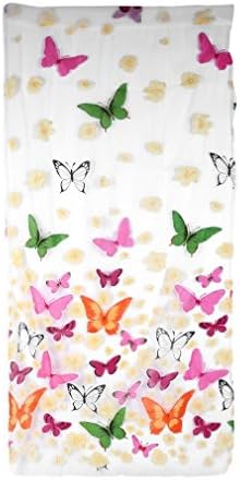 Sunnyday 1Pc Romantic Butterfly Transparent Curtains Tulle 1x2m for Casement And Door Printed Window Curtain Sheer Voile Curtain