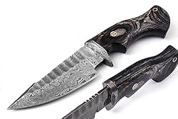 Damascus steel Fixed Blade Hunting Knife Camping