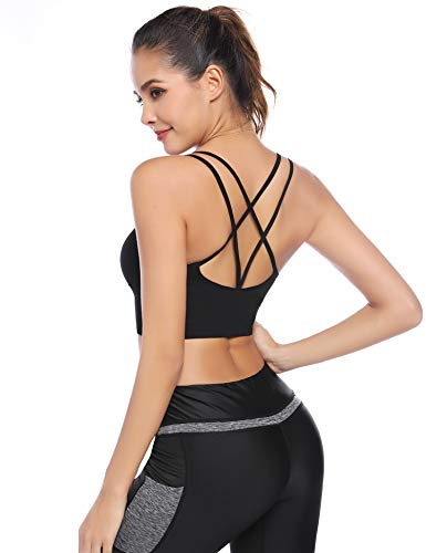 Sykooria sportbeha voor dames gevoerde beha Geen stalen ring met kruis terug ontwerp push-up bh sportbeha top voor yoga… - Image 7