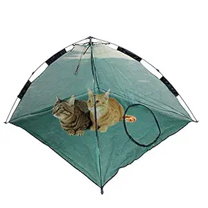 Hi Suyi Portable Large Pop Up Pet Cat Tents Enclosures for Outside Patio