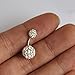 Thenice Super Short Needle 6 mm Navel Rings Belly Button Crystal Ball Body Piercing (White)