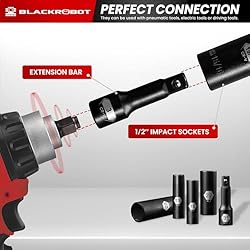 BLACKROBOT 1/2" Drive Impact Socket Set, 17 Pcs