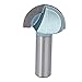 uxcell 1/2 Inch x 1-1/4 Inch Carpenter Double Flute Round Nose Cove Box Router Bit Cutting Tool