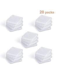 wovte de plástico Tarjeta de memoria Secure Digital Sd MMC SDHC Tarjeta de memoria pro duo almacenamiento joyas Caso no incluida 1.375 x 1.375 x 0.25 inch Color Blanco Transparente, 20 unidades)