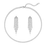 Luxval Rhinestone Earrings Dangling Earrings for