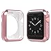 Simpeak Case Compatible with Apple Watch 3 38mm, Slim Soft Protective Back Case Replacement for Apple Watch 2 38mm, Rose Gold